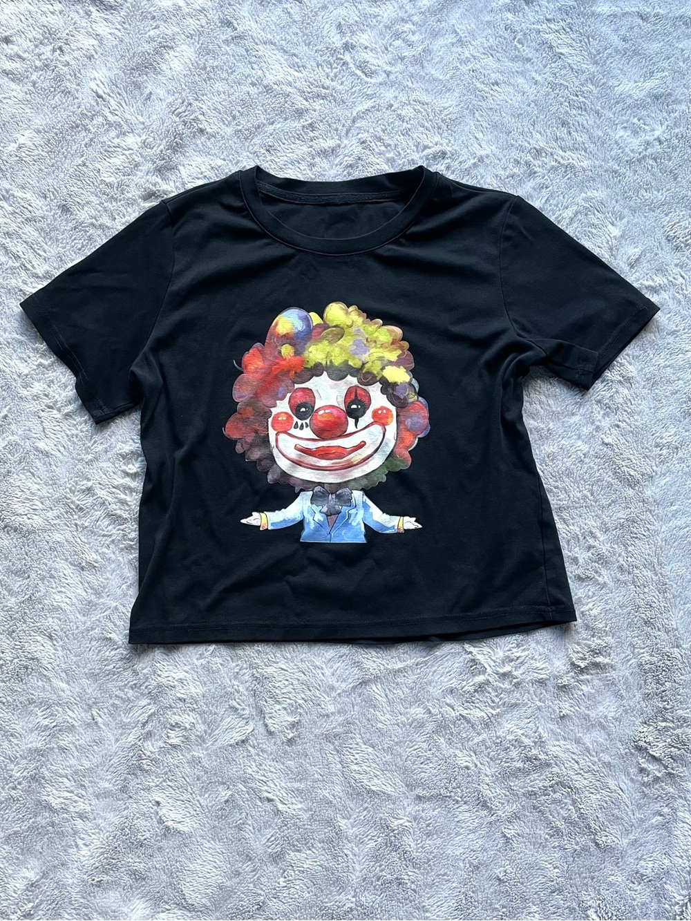 Black Clown Graphic Baby Tee